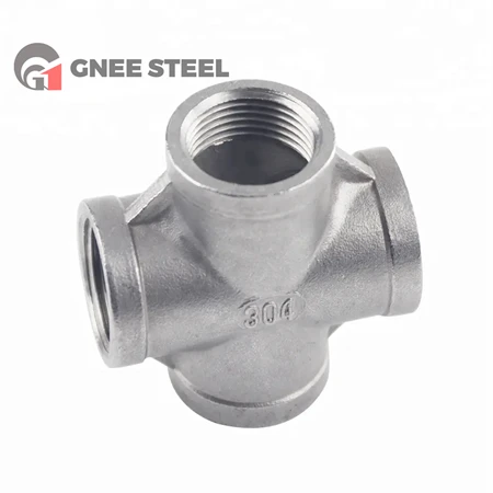 410J1 Four Way Stainless Steel Pipe Fitting